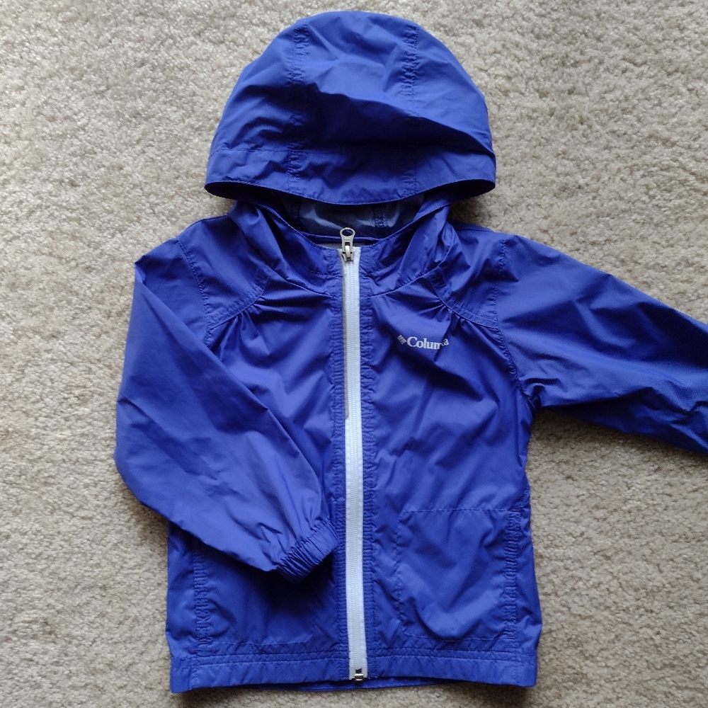 Columbia Toddler Blue Purple Rain Jacket Windbreaker Size 3T